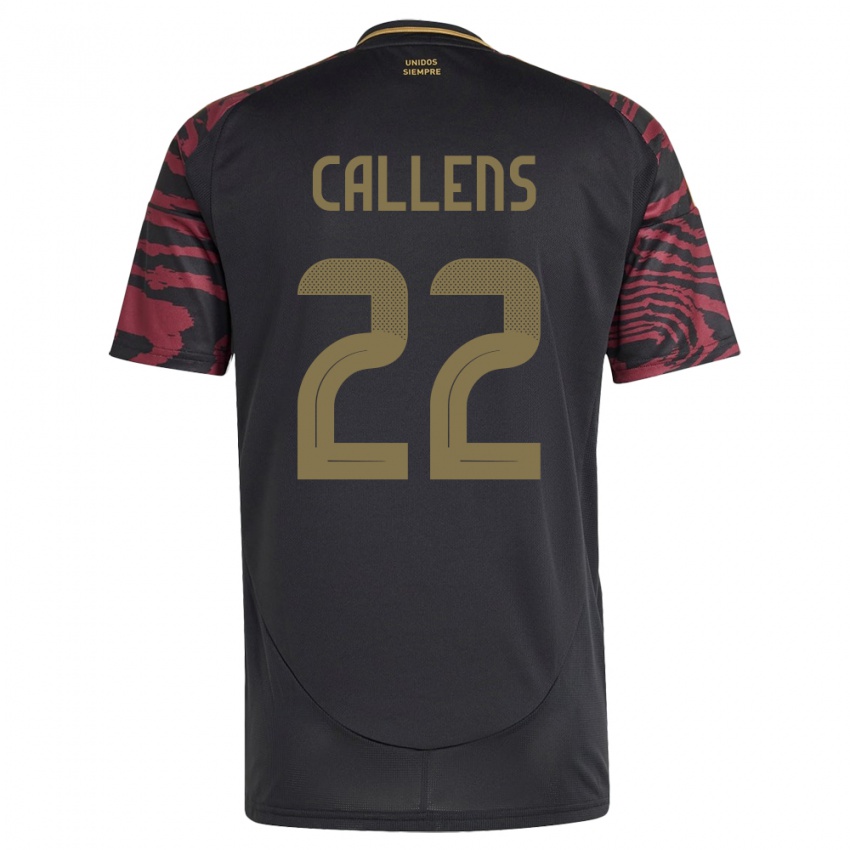 Homem Camisola Peru Alexander Callens #22 Preto Alternativa 24-26 Camisa