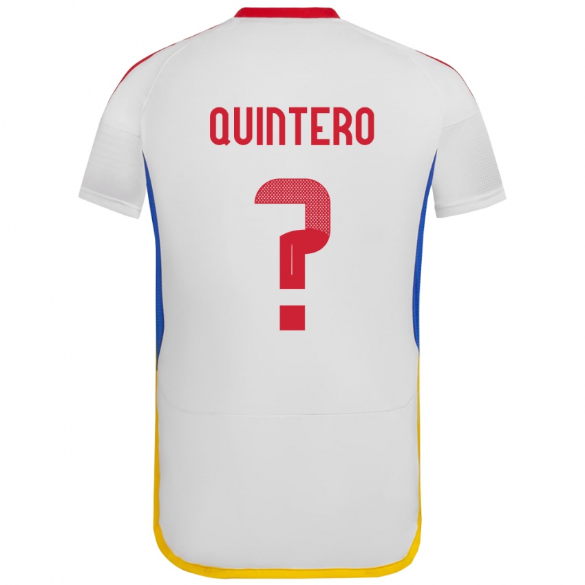 Homem Camisola Venezuela Teo Quintero #0 Branco Alternativa 24-26 Camisa