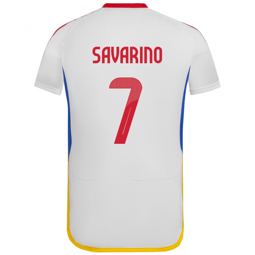 Homem Camisola Venezuela Jefferson Savarino #7 Branco Alternativa 24-26 Camisa