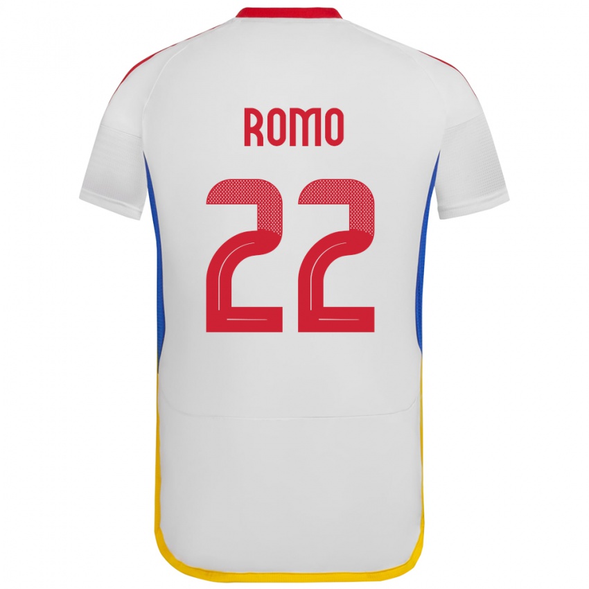 Homem Camisola Venezuela Rafael Romo #22 Branco Alternativa 24-26 Camisa
