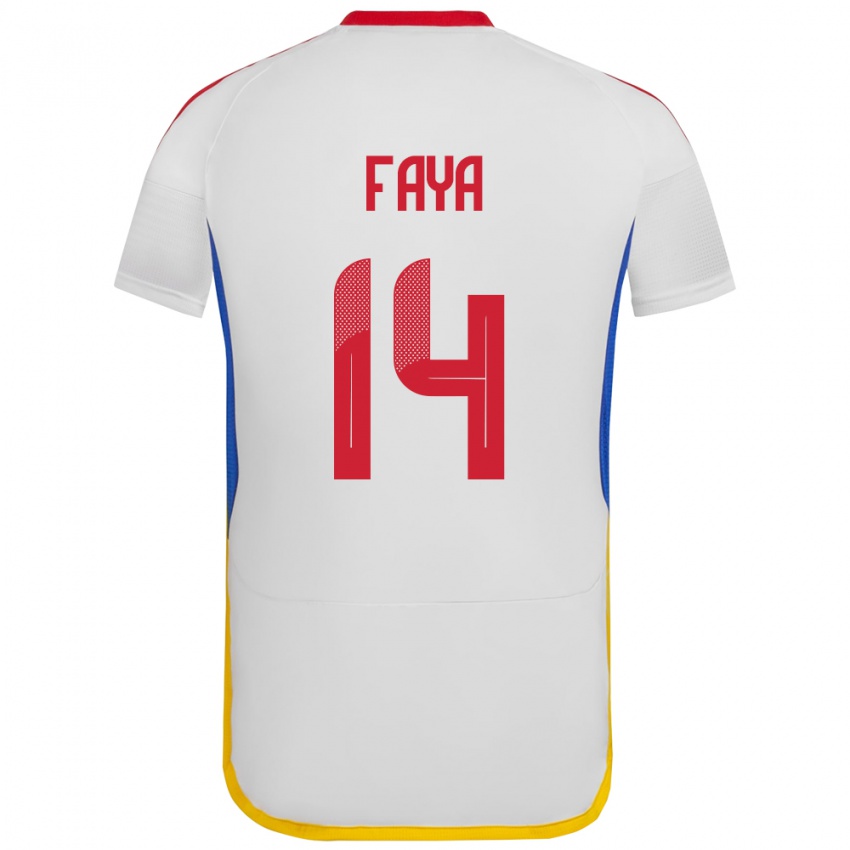 Homem Camisola Venezuela Carlos Faya #14 Branco Alternativa 24-26 Camisa