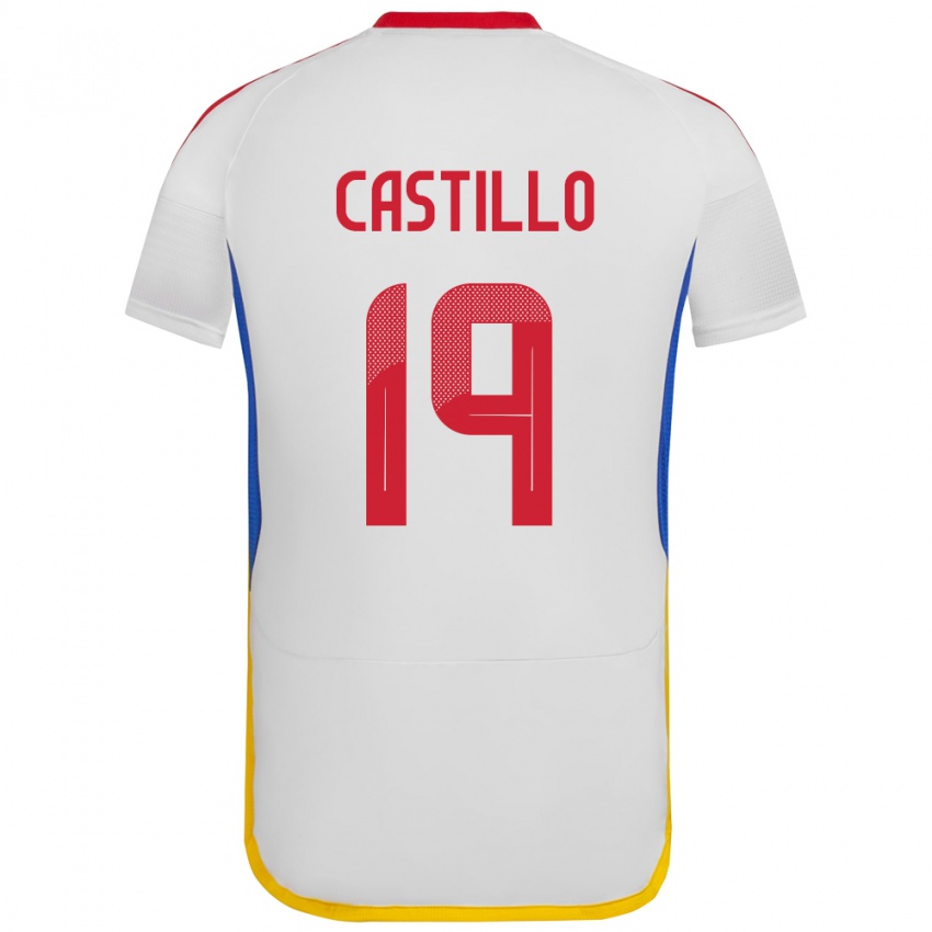 Homem Camisola Venezuela Bryan Castillo #19 Branco Alternativa 24-26 Camisa