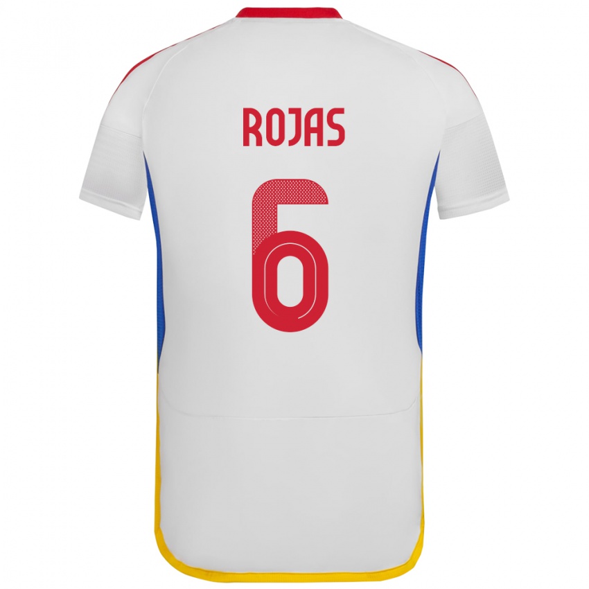 Homem Camisola Venezuela Carlos Rojas #6 Branco Alternativa 24-26 Camisa