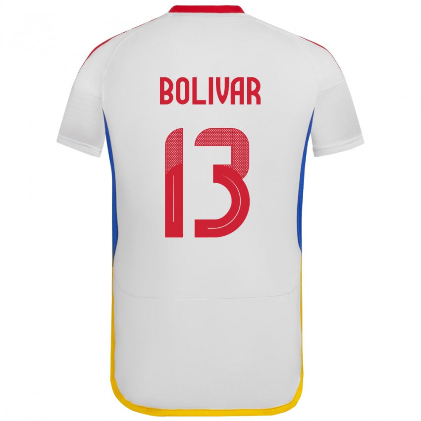 Homem Camisola Venezuela Salvador Bolívar #13 Branco Alternativa 24-26 Camisa
