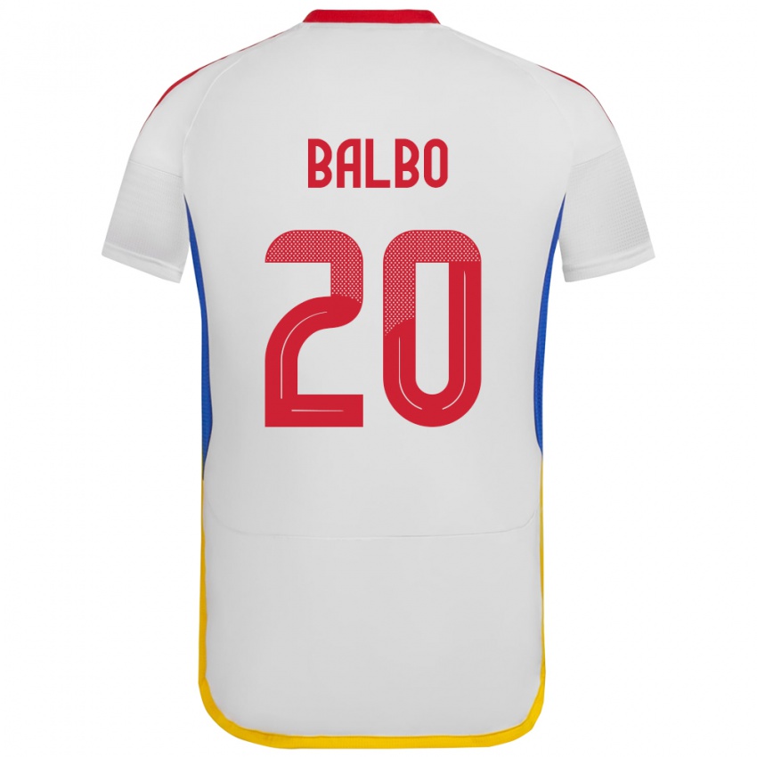 Homem Camisola Venezuela Luis Balbo #20 Branco Alternativa 24-26 Camisa