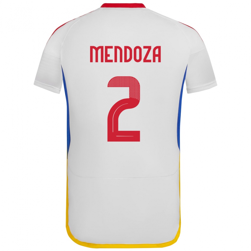 Homem Camisola Venezuela Rafanny Mendoza #2 Branco Alternativa 24-26 Camisa