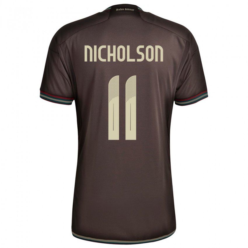 Homem Camisola Jamaica Shamar Nicholson #11 Noite Marrom Alternativa 24-26 Camisa