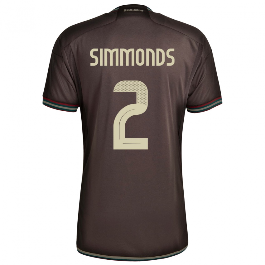 Homem Camisola Jamaica Nicholas Simmonds #2 Noite Marrom Alternativa 24-26 Camisa