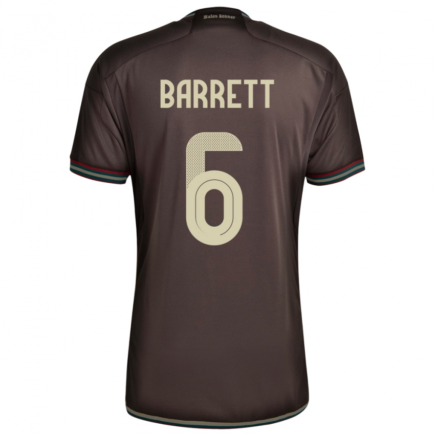 Homem Camisola Jamaica Ronaldo Barrett #6 Noite Marrom Alternativa 24-26 Camisa