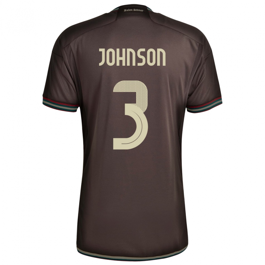 Homem Camisola Jamaica Melissa Johnson #3 Noite Marrom Alternativa 24-26 Camisa