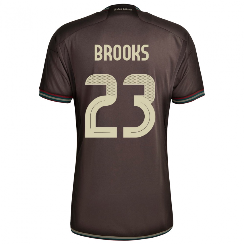 Homem Camisola Jamaica Liya Brooks #23 Noite Marrom Alternativa 24-26 Camisa