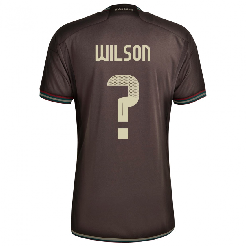 Homem Camisola Jamaica Dannique Wilson #0 Noite Marrom Alternativa 24-26 Camisa