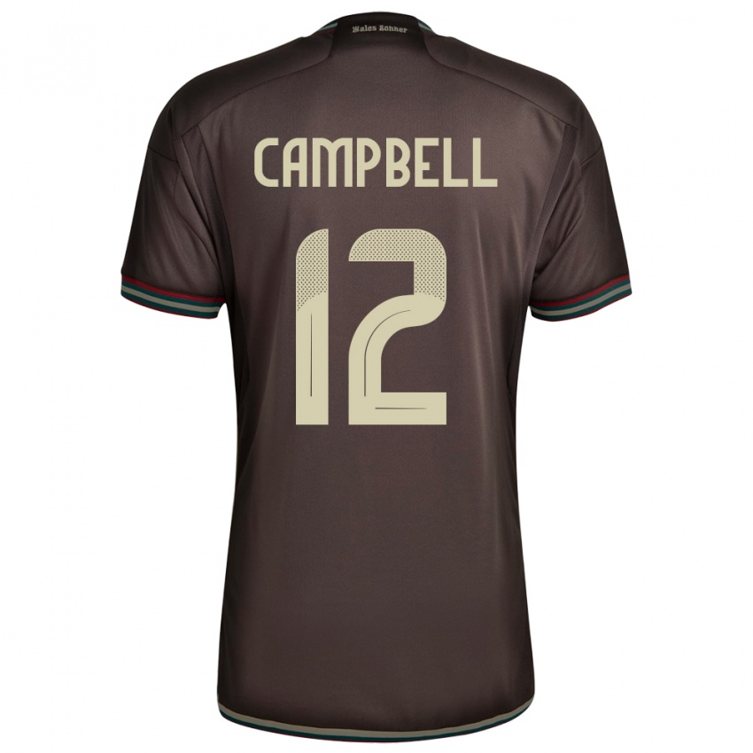 Homem Camisola Jamaica Sashana Campbell #12 Noite Marrom Alternativa 24-26 Camisa