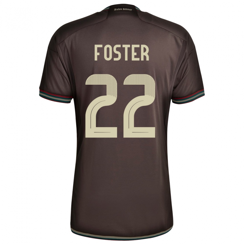 Homem Camisola Jamaica Shanise Foster #22 Noite Marrom Alternativa 24-26 Camisa