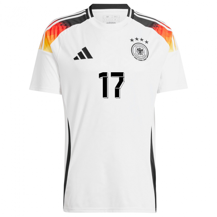 Mulher Camisola Alemanha Florian Neuhaus #17 Branco Principal 24-26 Camisa