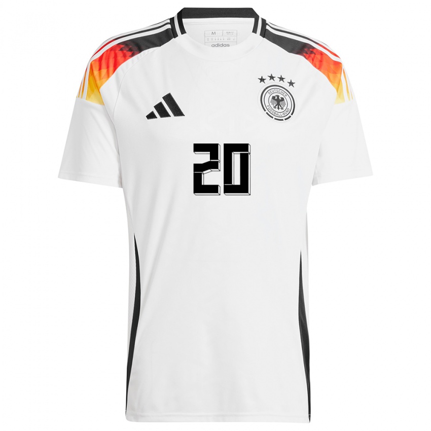 Mulher Camisola Alemanha Julian Brandt #20 Branco Principal 24-26 Camisa