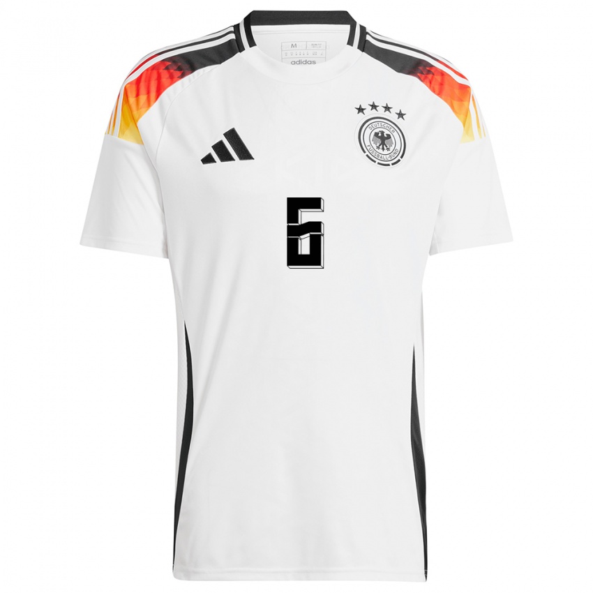 Mulher Camisola Alemanha Joshua Kimmich #6 Branco Principal 24-26 Camisa