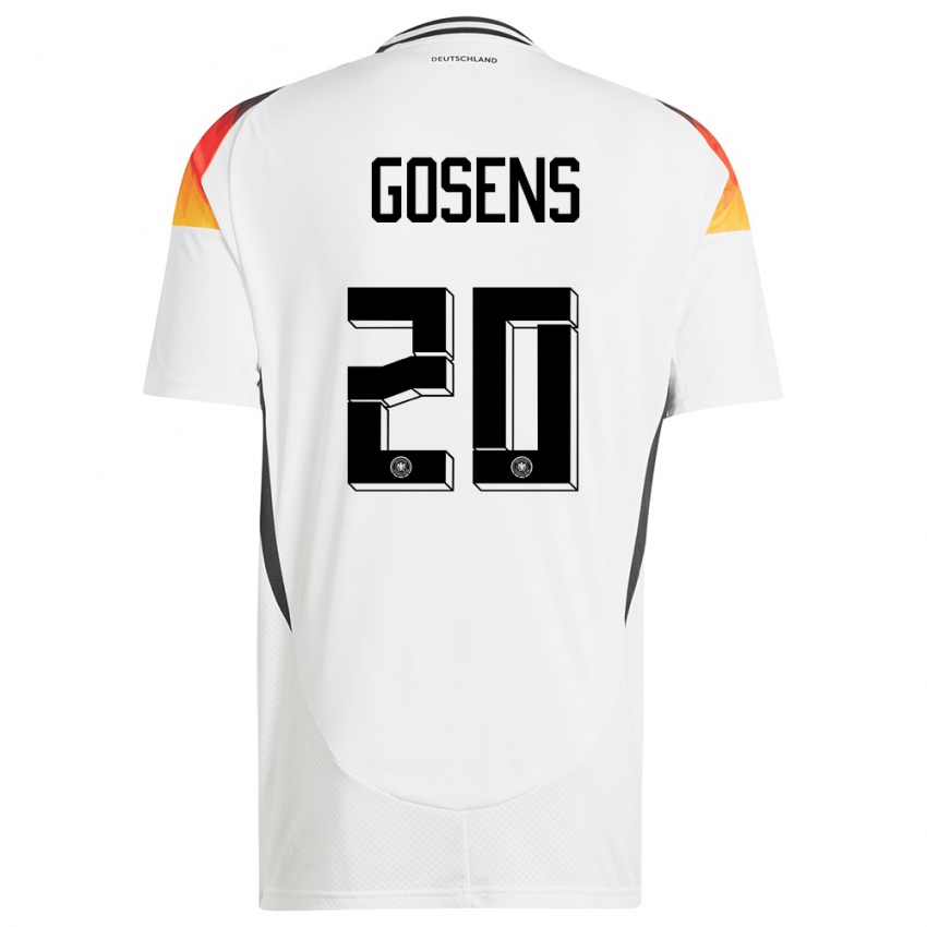 Mulher Camisola Alemanha Robin Gosens #20 Branco Principal 24-26 Camisa