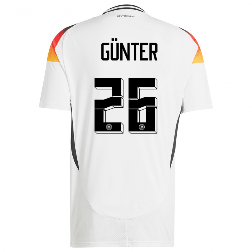 Mulher Camisola Alemanha Christian Günter #26 Branco Principal 24-26 Camisa