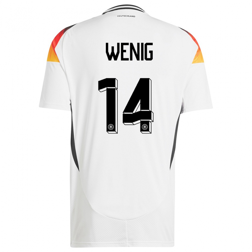 Mulher Camisola Alemanha Marcel Wenig #14 Branco Principal 24-26 Camisa