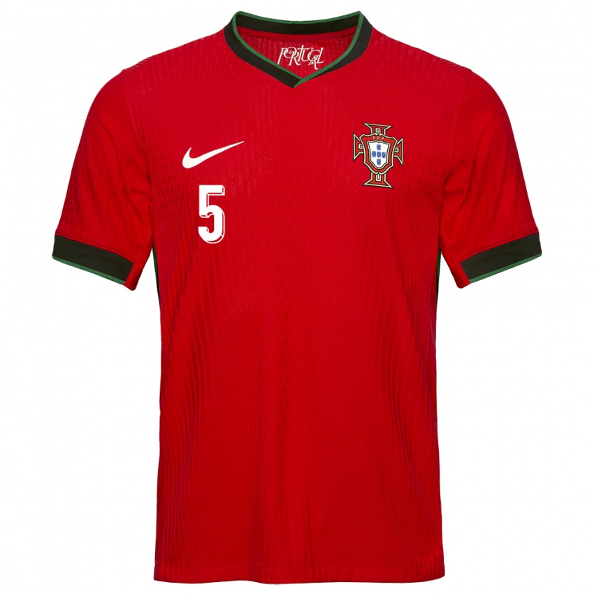 Mulher Camisola Portugal Diogo Dalot #5 Vermelho Principal 24-26 Camisa