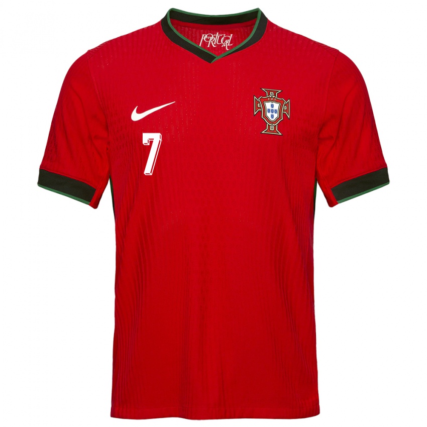 Mulher Camisola Portugal Cristiano Ronaldo #7 Vermelho Principal 24-26 Camisa