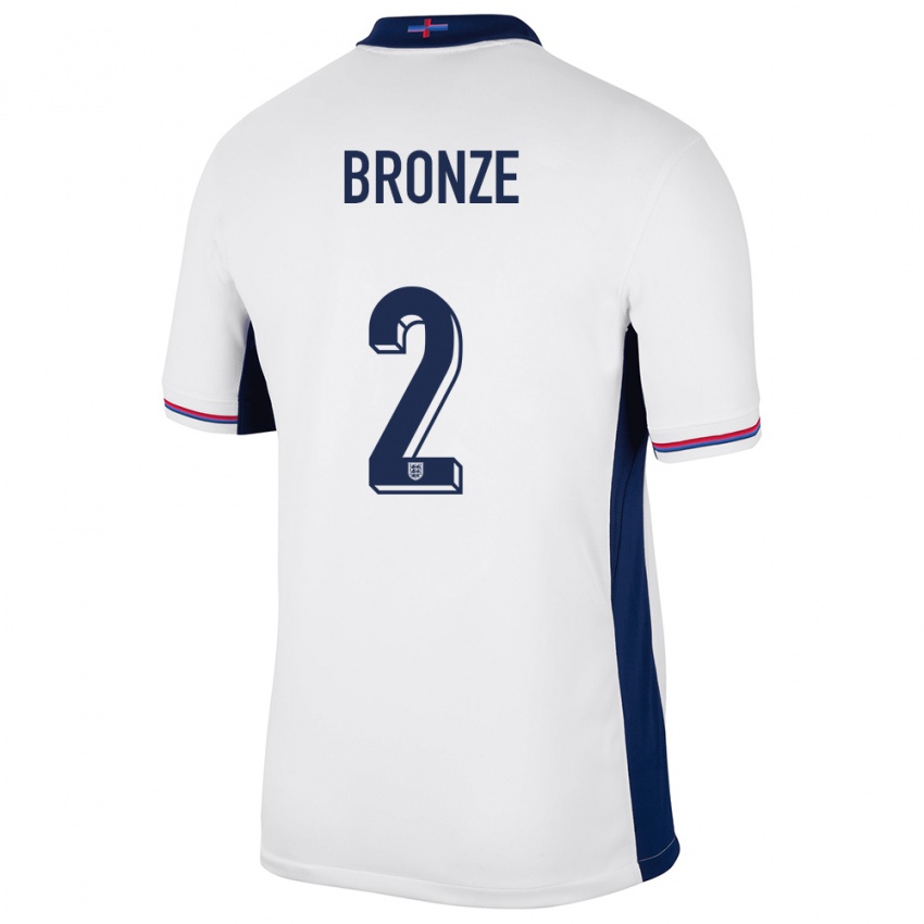 Mulher Camisola Inglaterra Lucy Bronze #2 Branco Principal 24-26 Camisa