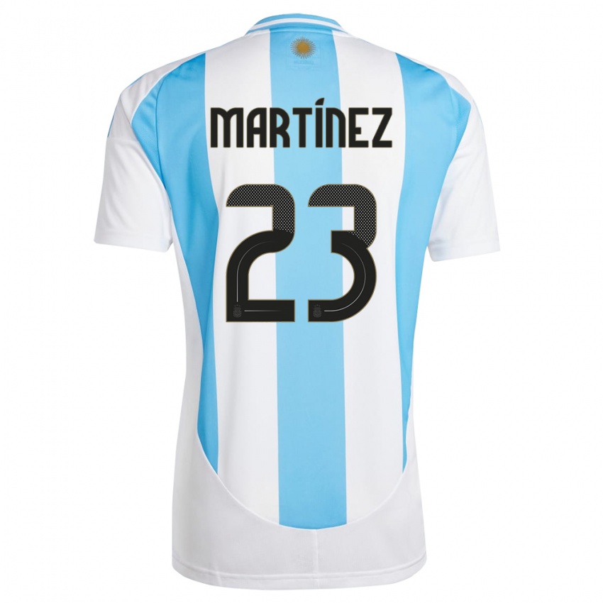 Mulher Camisola Argentina Emiliano Martinez #23 Branco Azul Principal 24-26 Camisa