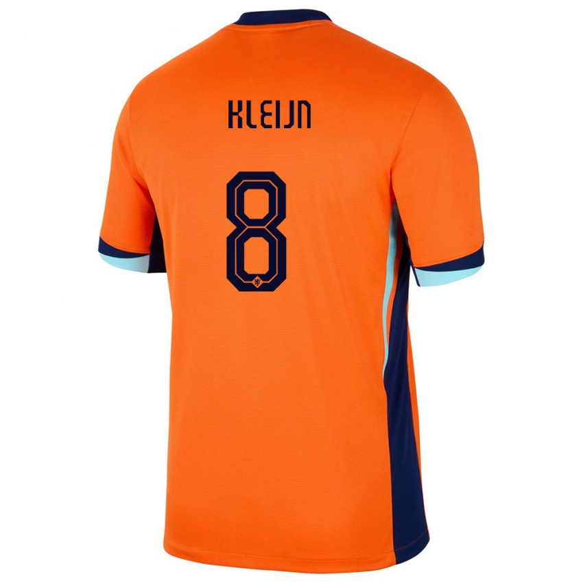 Mulher Camisola Países Baixos Mike Kleijn #8 Laranja Principal 24-26 Camisa