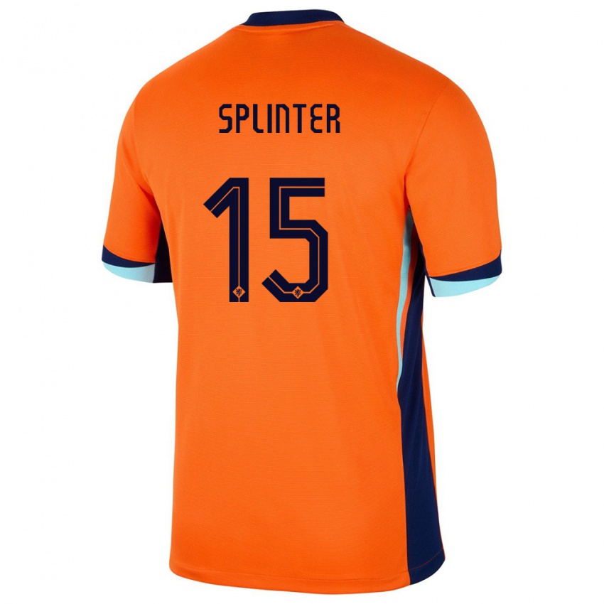 Mulher Camisola Países Baixos Ilias Splinter #15 Laranja Principal 24-26 Camisa