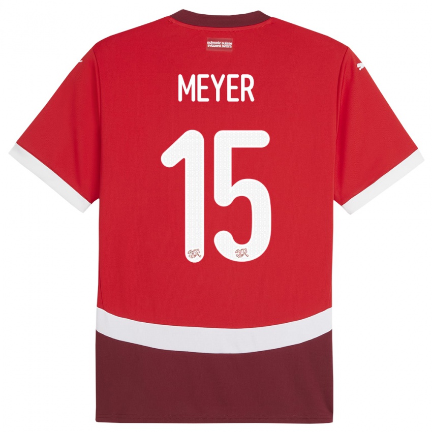 Mulher Camisola Suiça Leny Meyer #15 Vermelho Principal 24-26 Camisa