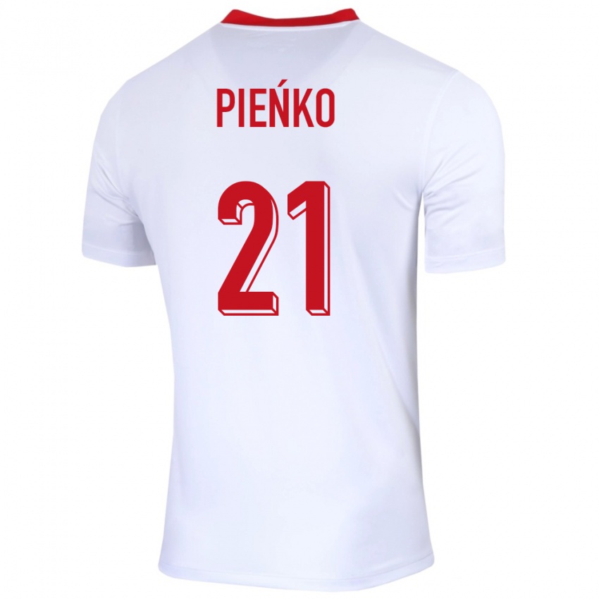 Mulher Camisola Polónia Tomasz Pienko #21 Branco Principal 24-26 Camisa