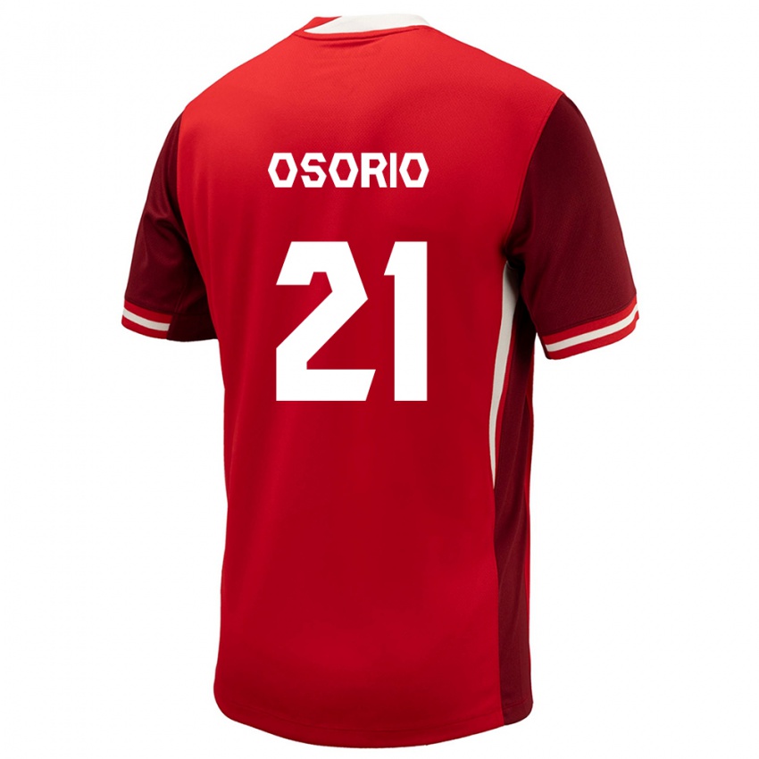 Mulher Camisola Canadá Jonathan Osorio #21 Vermelho Principal 24-26 Camisa