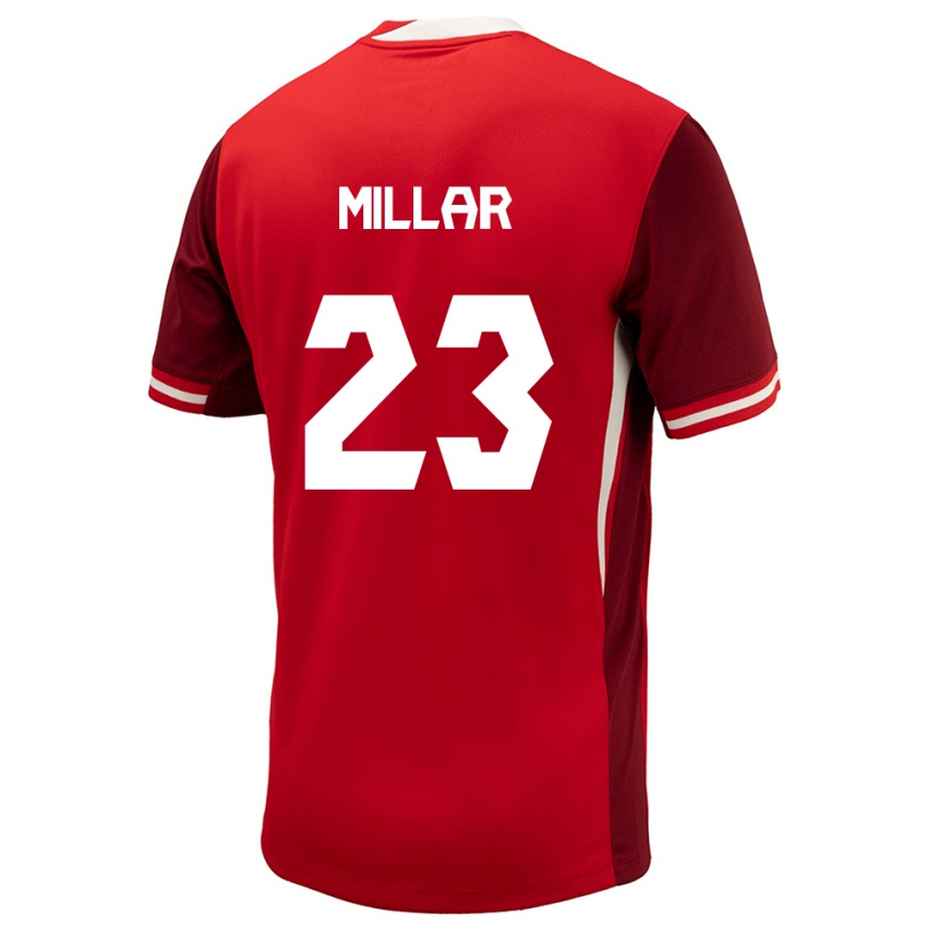 Mulher Camisola Canadá Liam Millar #23 Vermelho Principal 24-26 Camisa