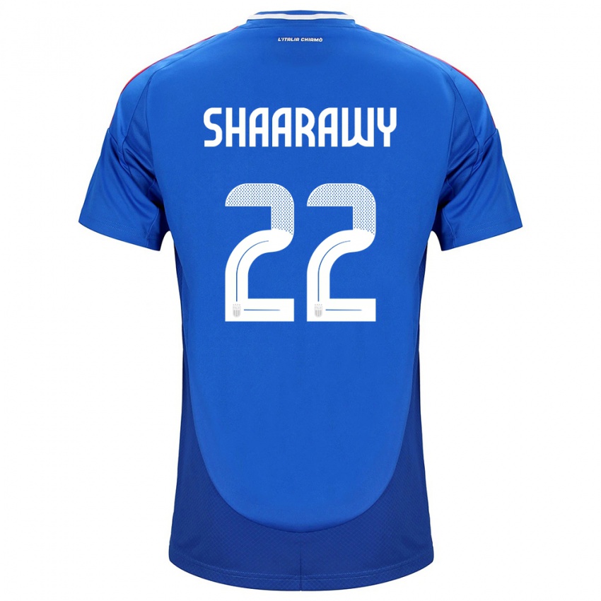 Mulher Camisola Itália Stephan El Shaarawy #22 Azul Principal 24-26 Camisa