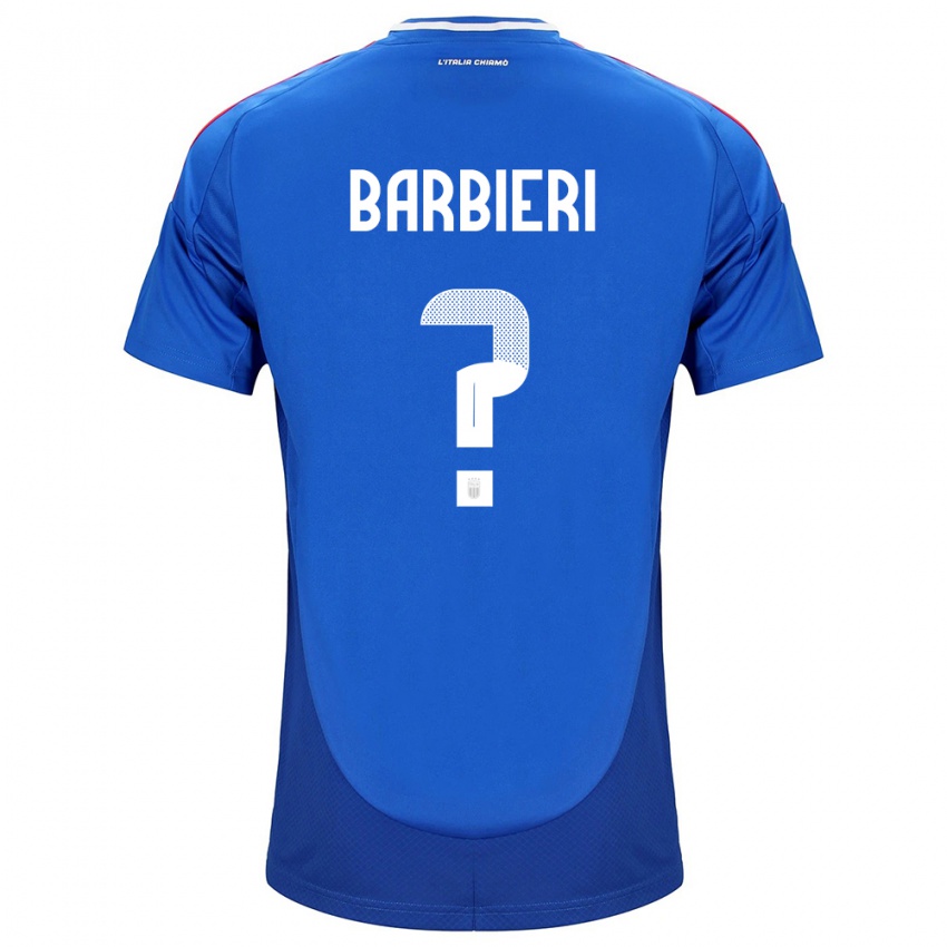 Mulher Camisola Itália Tommaso Barbieri #0 Azul Principal 24-26 Camisa
