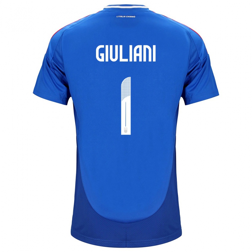 Mulher Camisola Itália Laura Giuliani #1 Azul Principal 24-26 Camisa