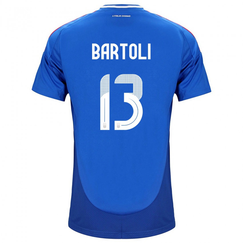 Mulher Camisola Itália Elisa Bartoli #13 Azul Principal 24-26 Camisa