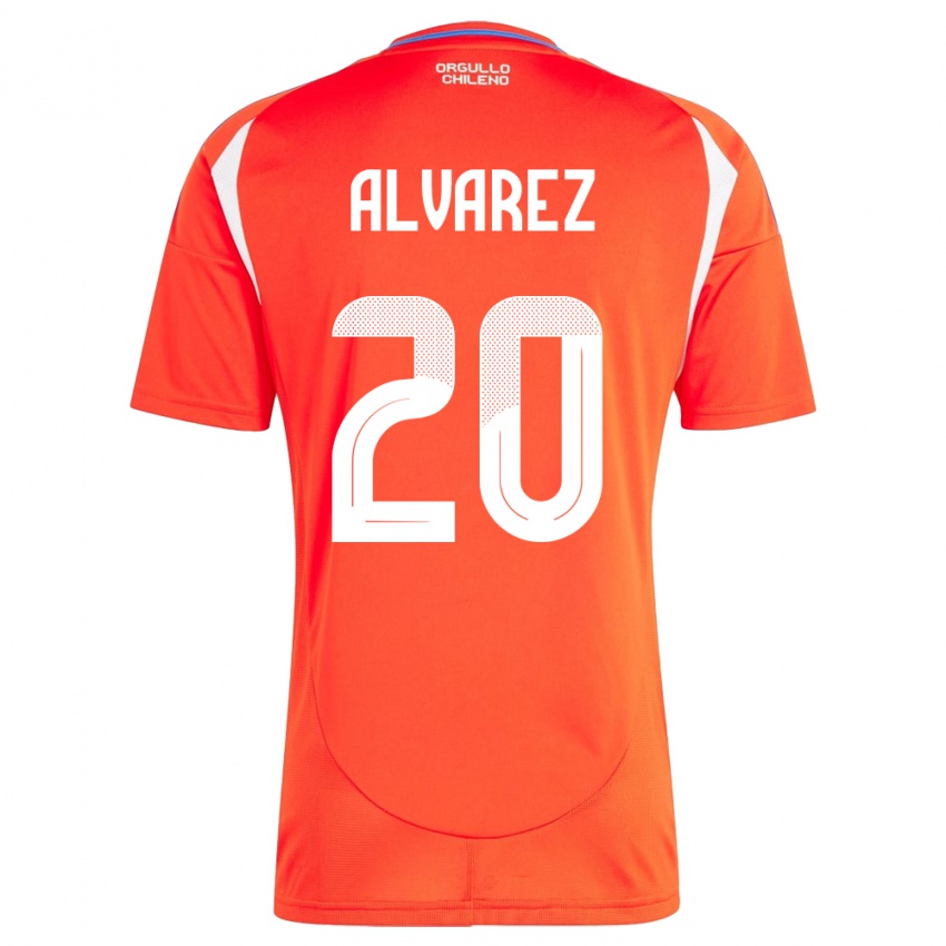 Mulher Camisola Chile Anaís Álvarez #20 Vermelho Principal 24-26 Camisa