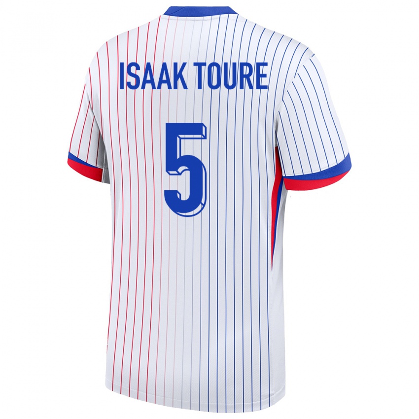 Mulher Camisola França Souleymane Isaak Toure #5 Branco Alternativa 24-26 Camisa