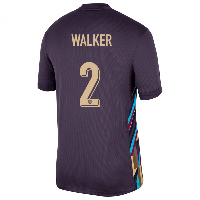 Mulher Camisola Inglaterra Kyle Walker #2 Passa Escura Alternativa 24-26 Camisa