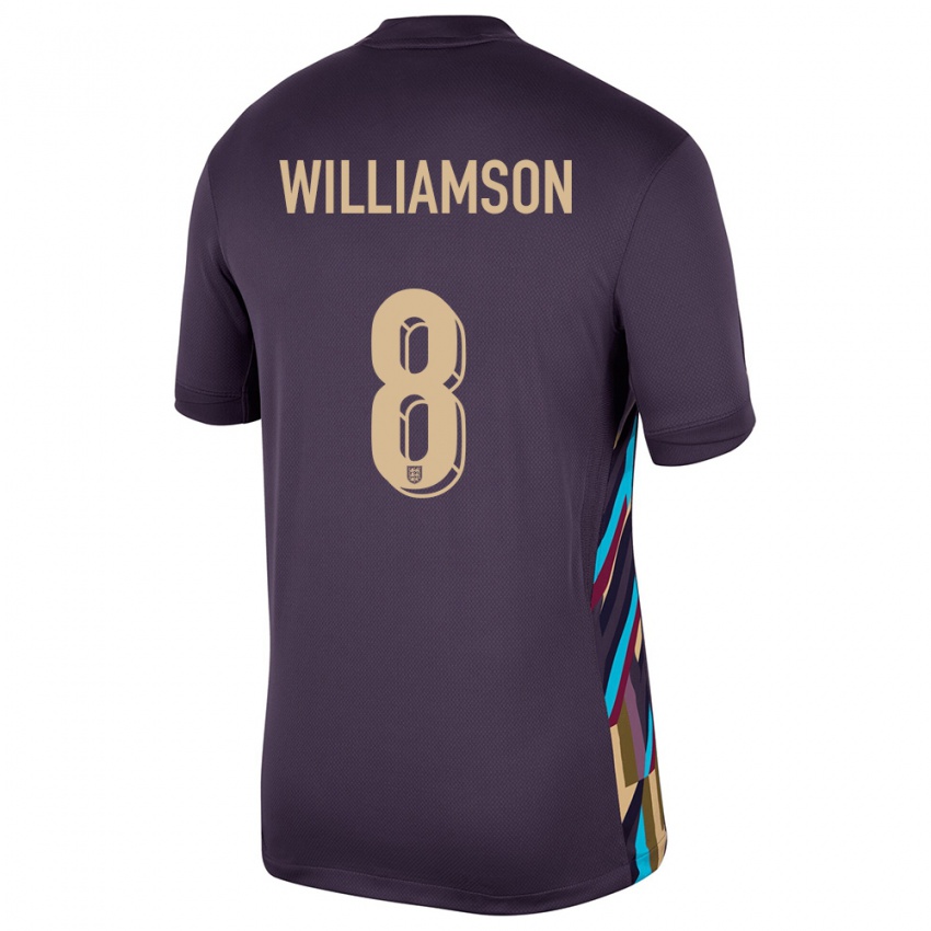 Mulher Camisola Inglaterra Leah Williamson #8 Passa Escura Alternativa 24-26 Camisa