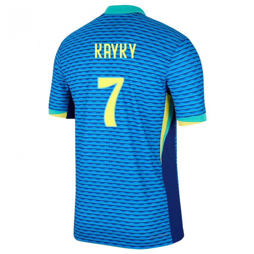 Mulher Camisola Brasil Kayky #7 Azul Alternativa 24-26 Camisa