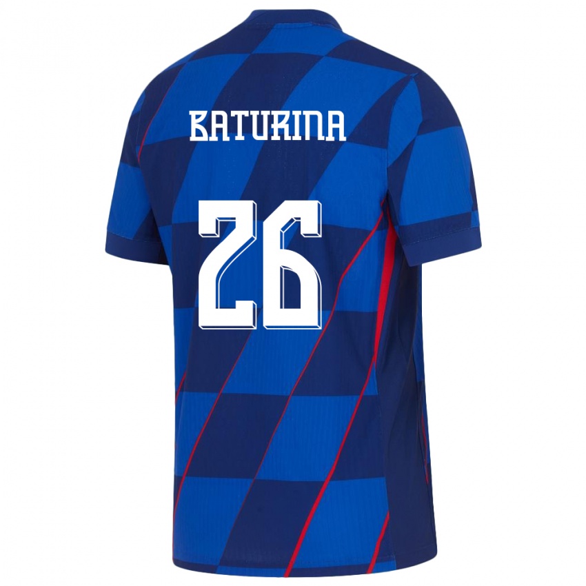 Mulher Camisola Croácia Martin Baturina #26 Azul Alternativa 24-26 Camisa