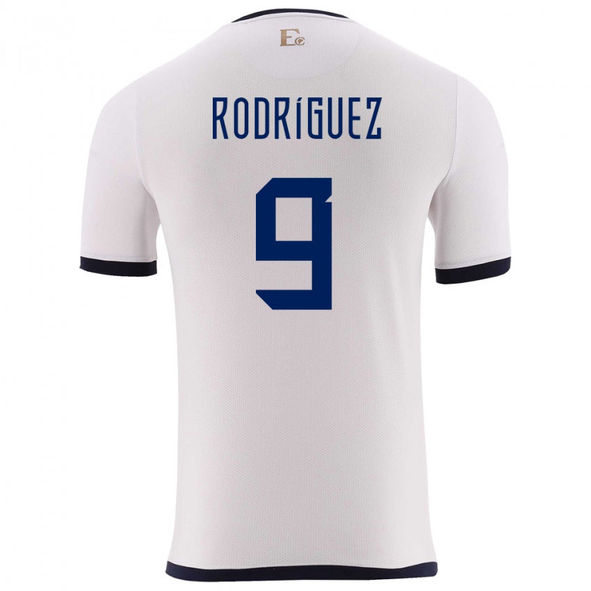 Mulher Camisola Equador Ingrid Rodriguez #9 Branco Alternativa 24-26 Camisa