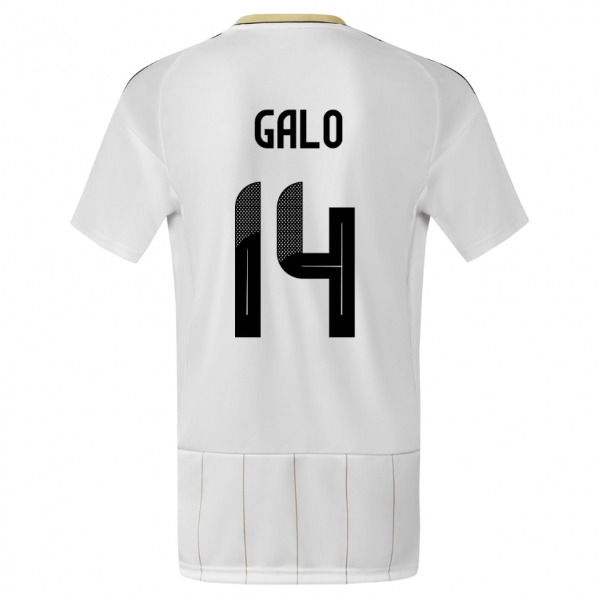 Mulher Camisola Costa Rica Orlando Galo #14 Branco Alternativa 24-26 Camisa