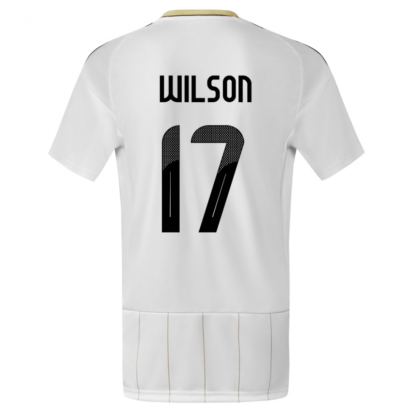 Mulher Camisola Costa Rica Roan Wilson #17 Branco Alternativa 24-26 Camisa