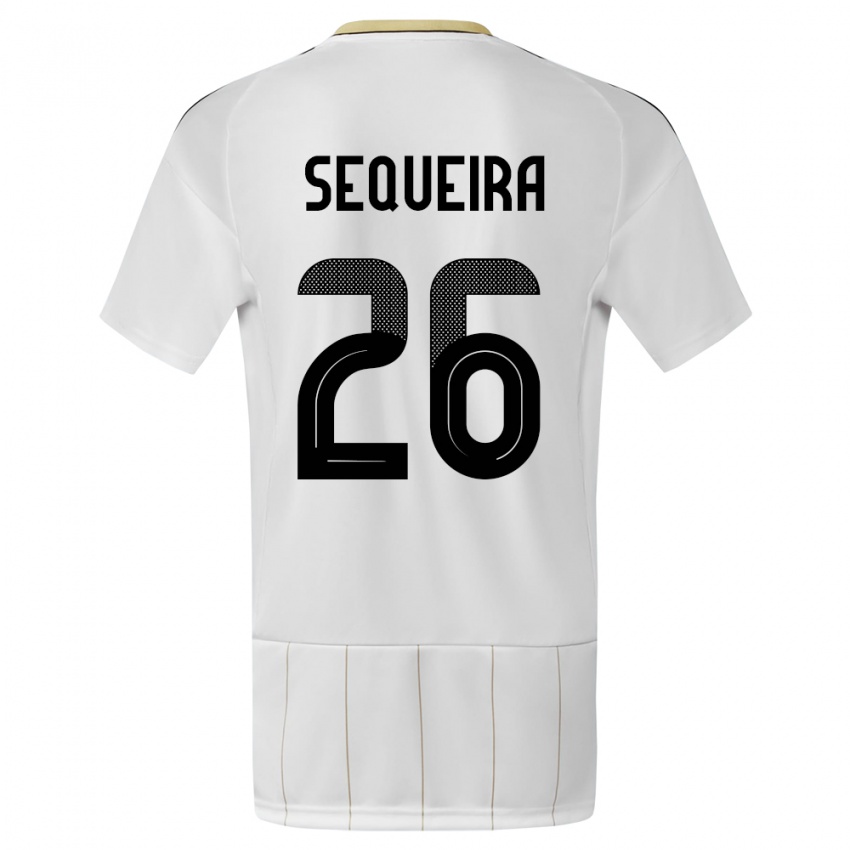 Mulher Camisola Costa Rica Douglas Sequeira #26 Branco Alternativa 24-26 Camisa