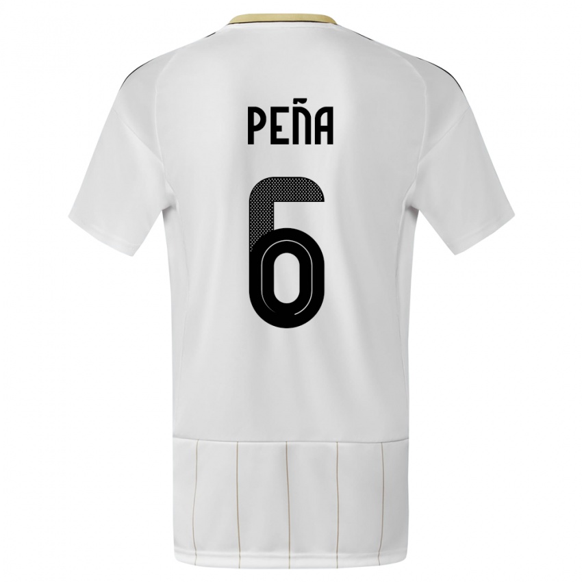 Mulher Camisola Costa Rica Ricardo Pena #6 Branco Alternativa 24-26 Camisa