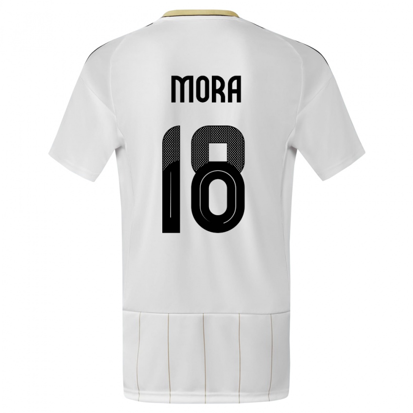 Mulher Camisola Costa Rica Bayron Mora #18 Branco Alternativa 24-26 Camisa